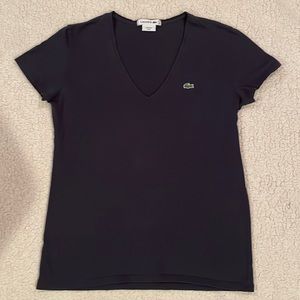 LACOSTE V-Neck Short Sleeve Tshirt Sz 38